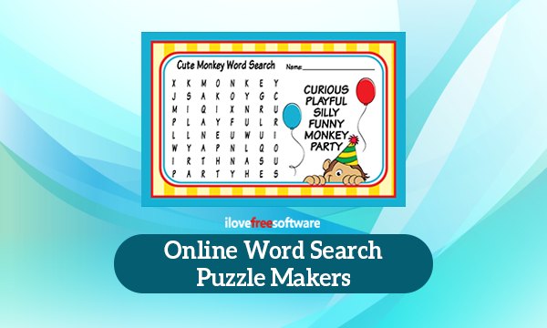 10 online word search puzzle maker free websites