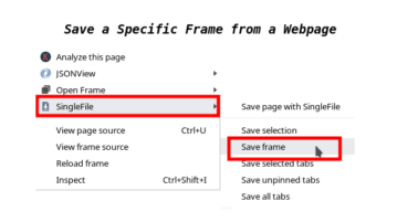 Save a Specific Frame from a Webpage