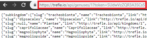 Trefle API query plants genuses