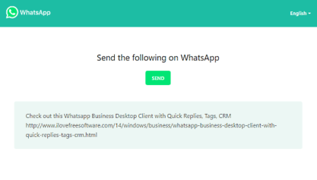 WhatsApp share link generator