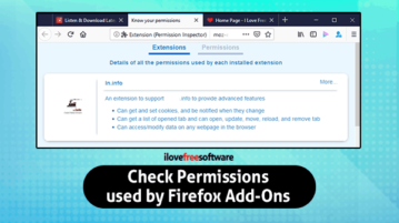 check permissions used by firefox addons
