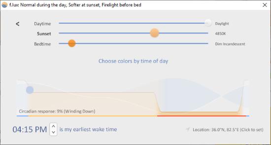 choose colors according to the time.