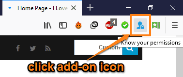 click add-on icon