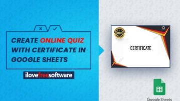 create online quiz with certificate in Google Sheets