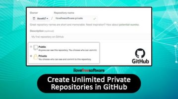 create unlimited private github repositories in free plan