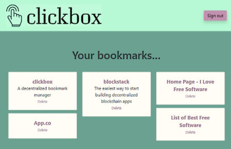 decentralized bookmark manager