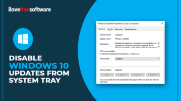 disable windows 10 updates from system tray