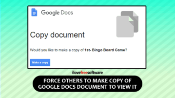 force others to make copy of google docs document before viewing it