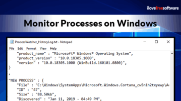 free software to monitor processes