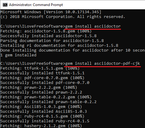 install setup asciidoctor