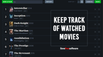 Keep Track of Movies Watched with these Free Websites