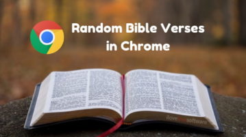 See Random Bible Verses in Chrome New Tab