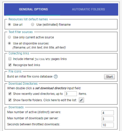 select setting option to customize the extension