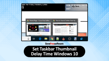 set taskbar thumbnail delay time windows 10