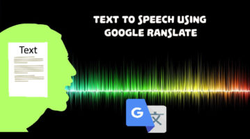 text to speech using google translate