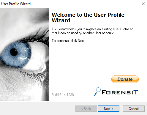 user profile wizard