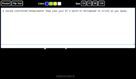free online teleprompter that scrolls as you speak