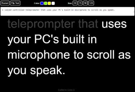 free online voice controlled teleprompter