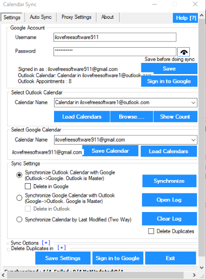 Calendar Sync