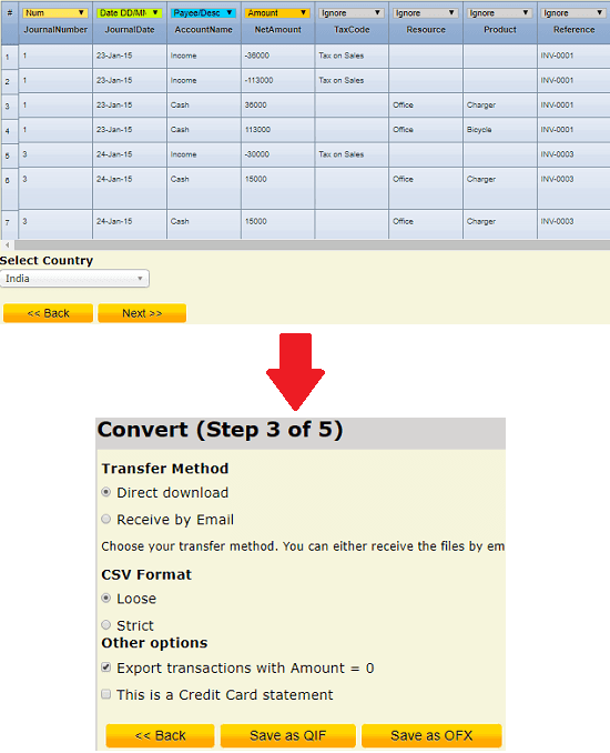 ConvertCSV in action