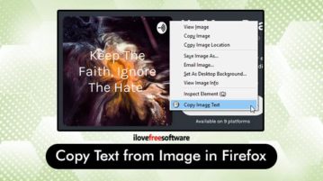 Copy text from Image in Firefox