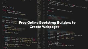 Free Online Bootstrap Builder to Create Webpages