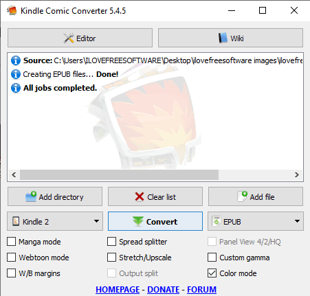 Kindle Comic Converter