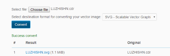 Online CDR to SVG converter