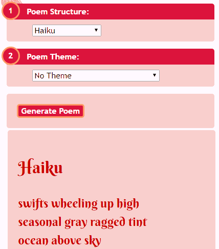 Online Haiku Poem Generator