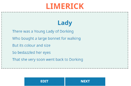 Online Limerick Poem Generator