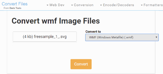 Online SVG to WMF converter