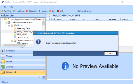 SysTools Outlook PST to PDF