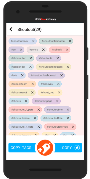 Twitter hashtag generator Android app