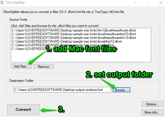 add mac font files and convert