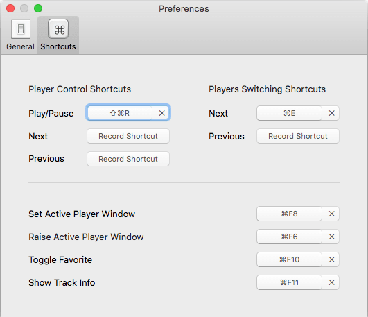 beardedspice specify shortcuts