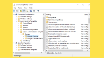 configure google chrome using group policy in windows 10