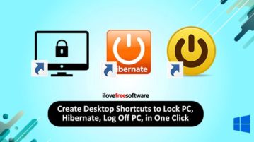 create desktop shortcuts to lock pc, hibernate, switch user, etc