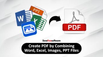 create pdf by combining word, images, html files