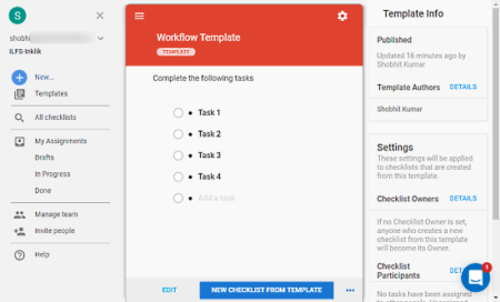 create recurring team workflows using templates