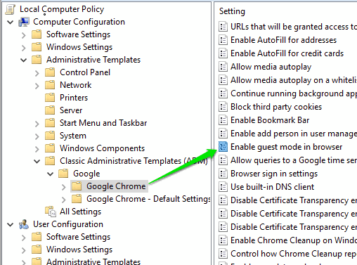 double click enable guest mode in browser