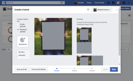 create facebook profile frames