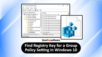 find same registry key and value for group policy settings in windows 10