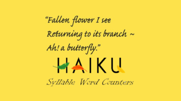 Online haiku syllable word counter