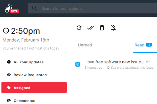 read notifications