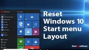 reset windows 10 start menu layout to default