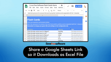 share a google sheets link so it downloads as excel file