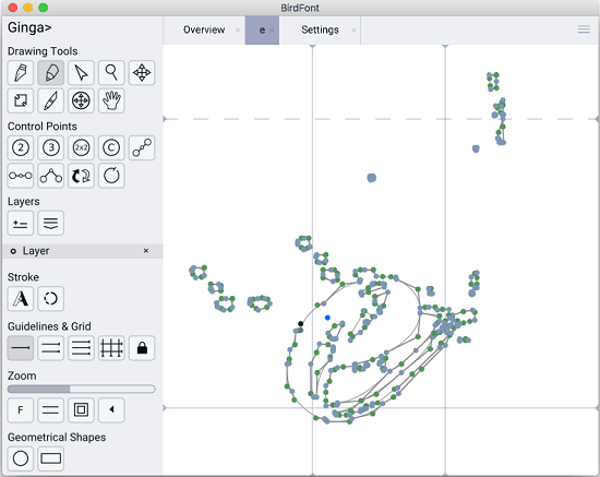 BirdFont mac font editor