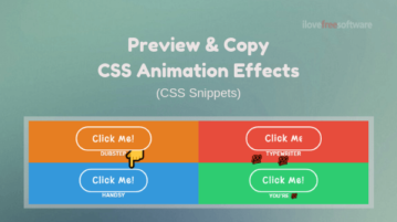 CSS Animation Effects Free: Preview and Copy on These Websites