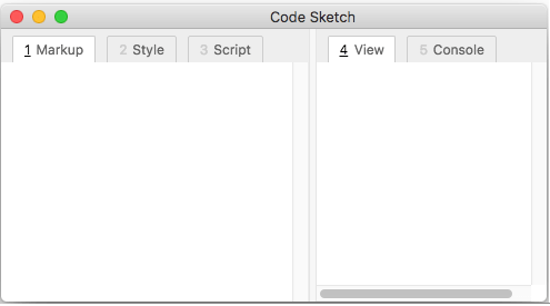 Code Sketch interface