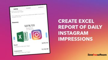Create excel report of daily Instagram impressions